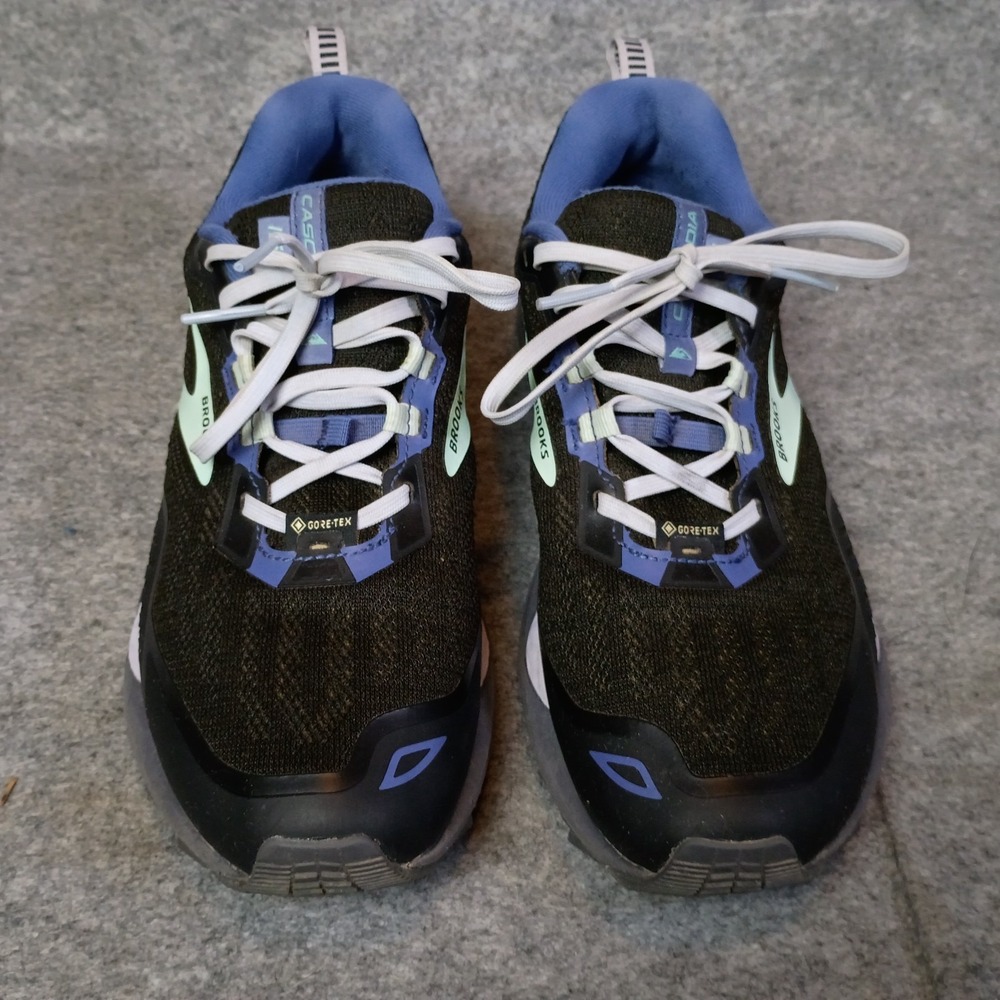 Brooks Women's 10.5 Cascadia 15 GTX Black Marlin Trail Running Waterproof Shoes - Picture 6 of 12